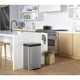 SimpliMagic Trash Can with Foot Pedal SoftClose Stainless Steel