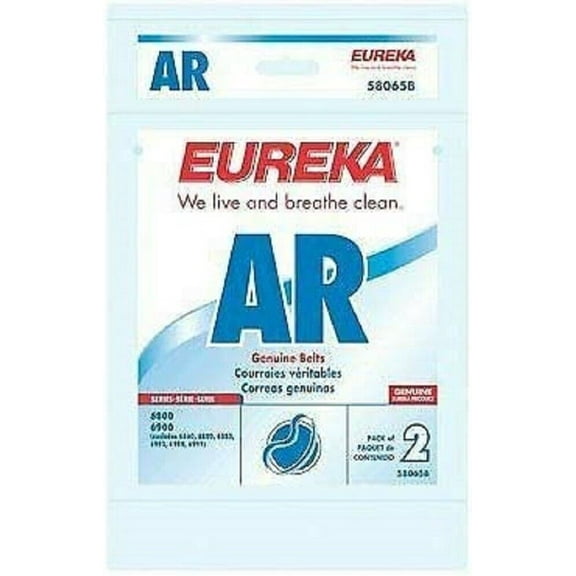Genuine Fits Eureka Canister Vacuum Cleaner Type AR Belts 2 in Pack 58065B, 58065D