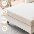 thumbnail image 4 of Rustic Sofas, Modern Mid-Century Indoor Oversized Chaise Lounger Comfort Sleeper Sofa with Soild Wood Legs, White Modern Sofas,Foam Leather Sofas, Furniture Primary Living Space Sofas, 4 of 12