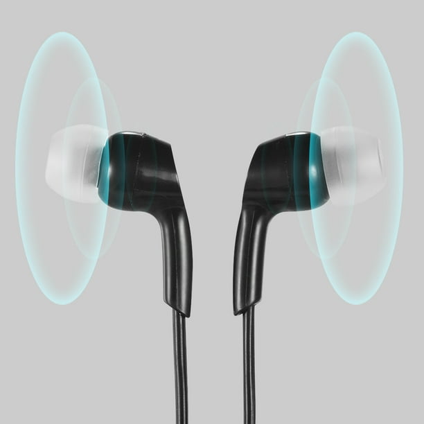 Écouteurs intra-auriculaires avec fil et microphone - 3.5 mm - Noir