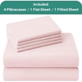 Full Size Bed Sheets - 6 Piece Set (Pale Pink) - Extra Soft Brushed ...