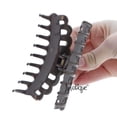 thumbnail image 3 of Motique Accessories 4-inch Scalloped Jaw Clip with Holes-Light Brown, 3 of 5