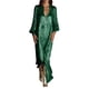thumbnail image 3 of TaTaai Womens Party Long Sleeve Sequin Maxi Dress High Slit Evening Gown Glitter Formal Prom Night Club Dress Gift, 3 of 9