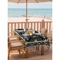 thumbnail image 3 of 52x70 Inch Outdoor Tablecloth with Umbrella Hole Zipper Rectangle Boho Floral Black Rectangular Tablecloths Outside Waterproof Geometric Ethnic Tribe Patio Table Cloth Cover for Picnic Party, 3 of 8