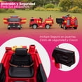 thumbnail image 4 of Carro Eléctrico Montable de Bomberos Rojo con Control Remoto y Pistola de Agua, 4 of 8