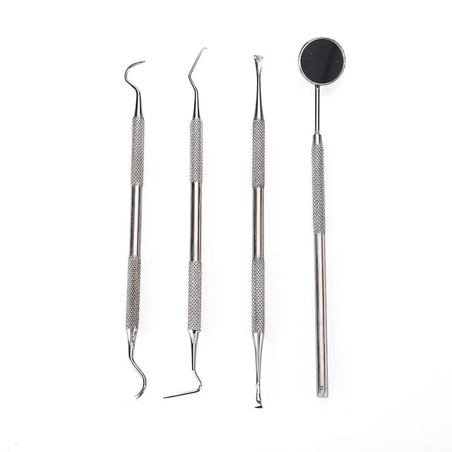 4pcs Dental Teeth Whitening Kit Dentist Tooth Plaque Calculus Tartar Remover Tools