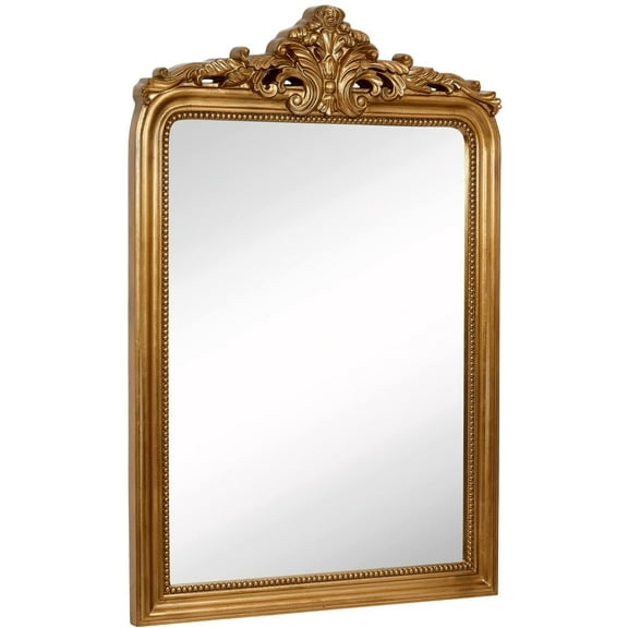 Hamilton Hills Top Gold Baroque Wall Mirror Rectangular 20''x30''