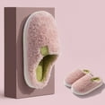thumbnail image 3 of House Slippers for Women Men Comfy Memory Foam Casual Solid Color Fuzzy Winter Slip on Indoor Home Shoes Pink Size 8, 3 of 6