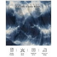 thumbnail image 7 of Abstract Ocean Waves Bed Skirt King Size 18" Drop Dark Blue Rainstorm Modern Ruffled Wrap Around Bed Skirts Adjustable Elastic Bedskirt Dust Ruffle for King Size Bed, 7 of 7