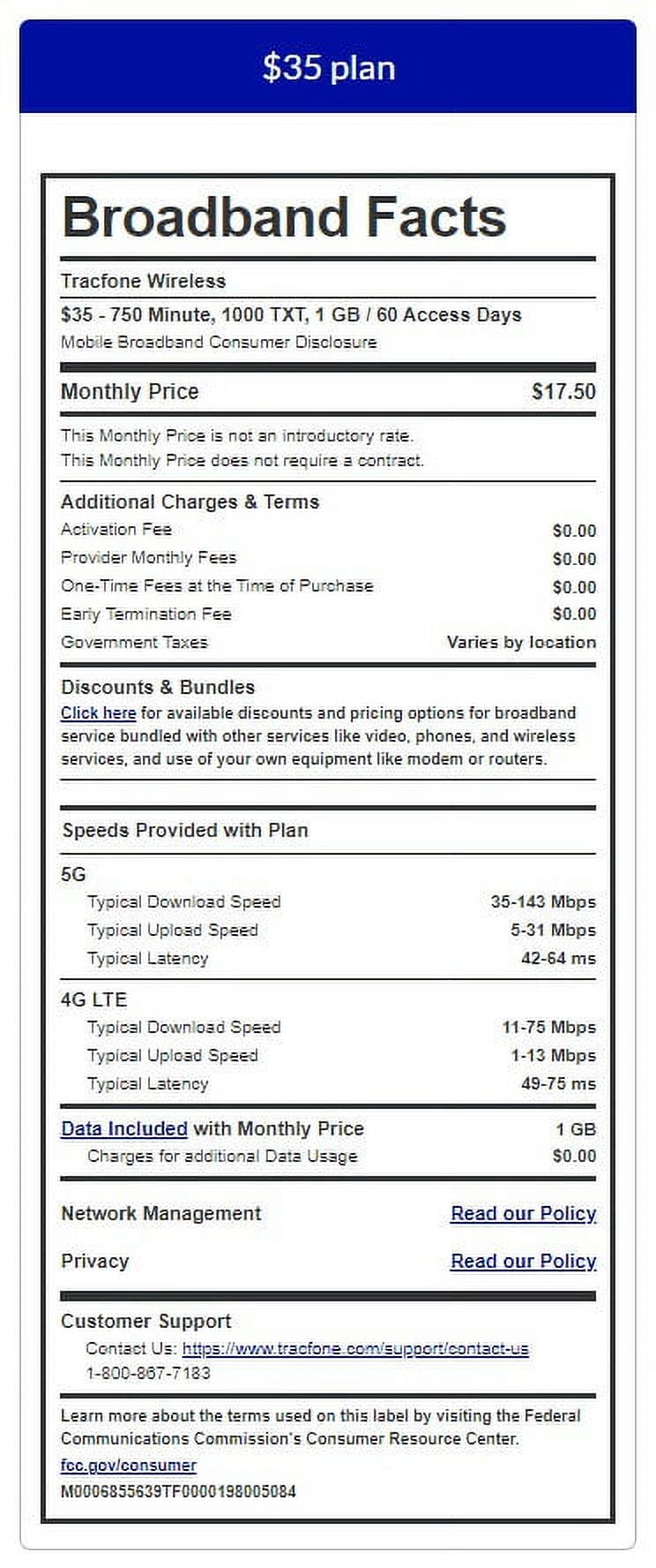 Tracfone $35 Smartphone 60 Day Plan, 750 Min/ 1000 Txt/ 1GB Data e-PIN Top Up (Email Delivery)