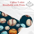 thumbnail image 2 of Baseball Classic White Cotton Tee Shirt for Men, Comfortable Casual Short Sleeve Top with Crew Neck- Essential Wardrobe Staple for Everyday Wear and Layering - Available in Multiple Sizes, 2 of 5