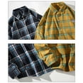 thumbnail image 4 of cllios Mens Flannel Shirts Big and Tall Plaid Tops Streetwear Button Down Shirt Jacket Modern Fit Casual Long Sleeve Shirts, 4 of 5