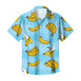 thumbnail image 5 of JULMCOMO Hawaiian Shirt for Men Tropical Print Collared Short Sleeve Casual Button Down Shirt Summer Beach Vacation Tees with Chest Pocket Sky Blue M, 5 of 6