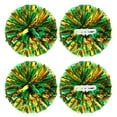 thumbnail image 1 of Pompones metálicos de Uxcell para animación, con anillos de mango, ideales para el espíritu del equipo, deportes, danza y animación en verde y dorado, 1 of 1