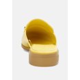 thumbnail image 5 of YASHTA Yellow Patent Studded Flat Mules, 5 of 6