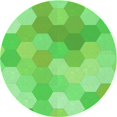thumbnail image 1 of Ahgly Tapis Rond Lavable en Machine Intérieur Transitionnel Vert Émeraude, 6 Pieds Rond, 1 of 7