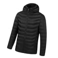 thumbnail image 3 of Chaqueta térmica para mujer, abrigo cálido con capucha a la moda para senderismo, camping y pesca Negro, 3 of 8