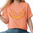 thumbnail image 2 of Godom Halloween Shirts for Women Funny Pumpkin Printed Cute T Shirts Graphic Tops Fall Tee Fashion, 2 of 7