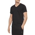 thumbnail image 1 of Camisetas interiores Calvin Klein de algodón con cuello en V, multipack, negras, talla S, 1 of 5