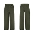 thumbnail image 4 of Baggy Jeans for Men Wide Leg Casual Denim Pants for Comfortable Stretch Solid Color Vintage Workwear Classic Jeans Trousers Green XL, 4 of 4