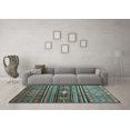 thumbnail image 3 of Ahgly Company Indoor Round Abstract Light Blue Contemporary Area Rugs, 7' Round, 3 of 4