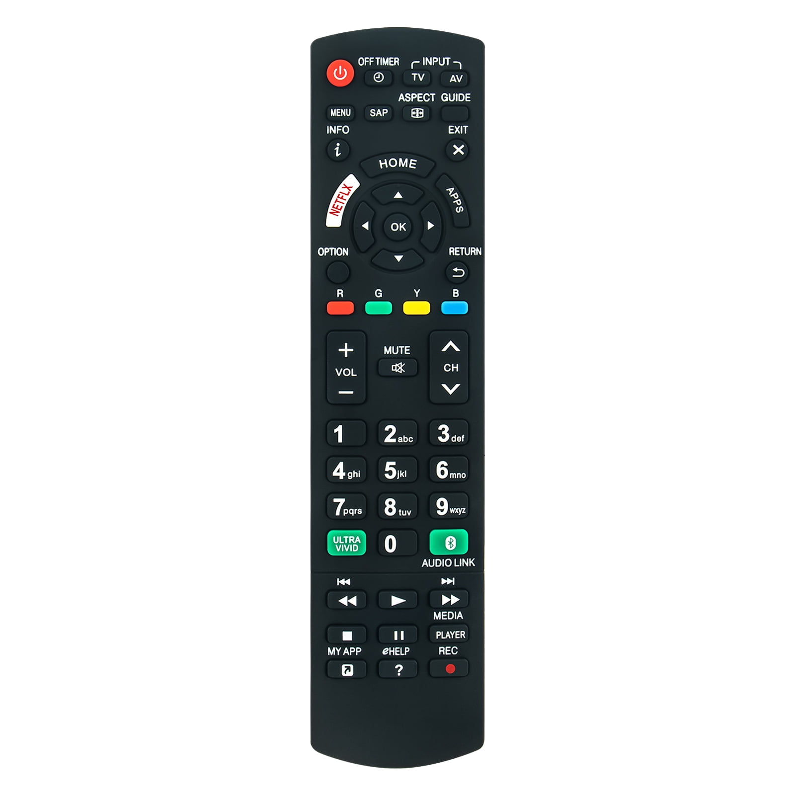 PerFascin, Remote Control for Panasonic TV, N2QAYB000321, White