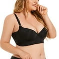thumbnail image 3 of Ramiter Lingerie for Women Plus Size Womens Sports Bra No Wire Comfort Sleep Bra Plus Size Workout Activity Bras with Non Removable Pads Shaping Bra Z,Black, 3 of 4