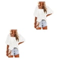 thumbnail image 2 of Qarigey Blusa informal para mujer, camisa para niñas, Club, playa, vacaciones, viajes, transpirable, básica, para el hogar, ropa Type4 NO4, 2 of 6