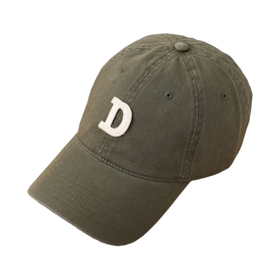 Men Womens Baseball Caps Letter D Baseball Cap Adjustable Sun Hat For Casual Outdoor Activities Army Green One Size