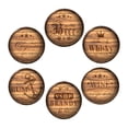 thumbnail image 1 of 6 posavasos de madera para bebidas, protección de mesa, juego de posavasos de 3,9 pulgadas, para mesa de café y decoración de bar., 1 of 8