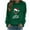 Green, variant on Xdegoge Christmas Womens Sweatshirt Holiday Vintage Hoodie Winter Trendy Long Sleeve Top with Pocket Casual Xmas Print Vacation Shirt Funny Loose Shirts 2025