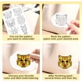 thumbnail image 4 of 28Pcs Geometric Animal Water Soluble Hand Sewing Stabilizers 8.3"x11.7" Geometric Rabbit Elephant Embroidery Pattern Stabilizer 4 Sheets Lion Deer Stick and Stitch Embroidery Paper Sticker, 4 of 8