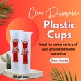 thumbnail image 2 of Home Smart Clear Plastic Cups,3oz (Pack of 2, 120 Total) Disposable Transparent Cup for Parties Sampling Dental Offices Catering Events with Bonus Snoep in Beperkte Oplage, 2 of 7