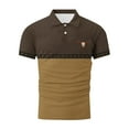 thumbnail image 5 of DDAPJ pyju Mens Aztec Print Polos Shirt Color Block Casual Fashion Collared Shirt Lightweight Sports Golf Shirt Prime Sales Brown XL, 5 of 6