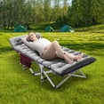 Slsy Folding Camping Cots for Adults, Double Layer 1200D Cot for