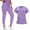 07-Light Purple, variant on Scrubs Set For Woman Clearance,Medical Scrub Set V Neck Short Sleeve Top with 3 Pockets Elastic Cuff Pants Moisture Wicking Healthcare Uniform - Light Purple - XXL