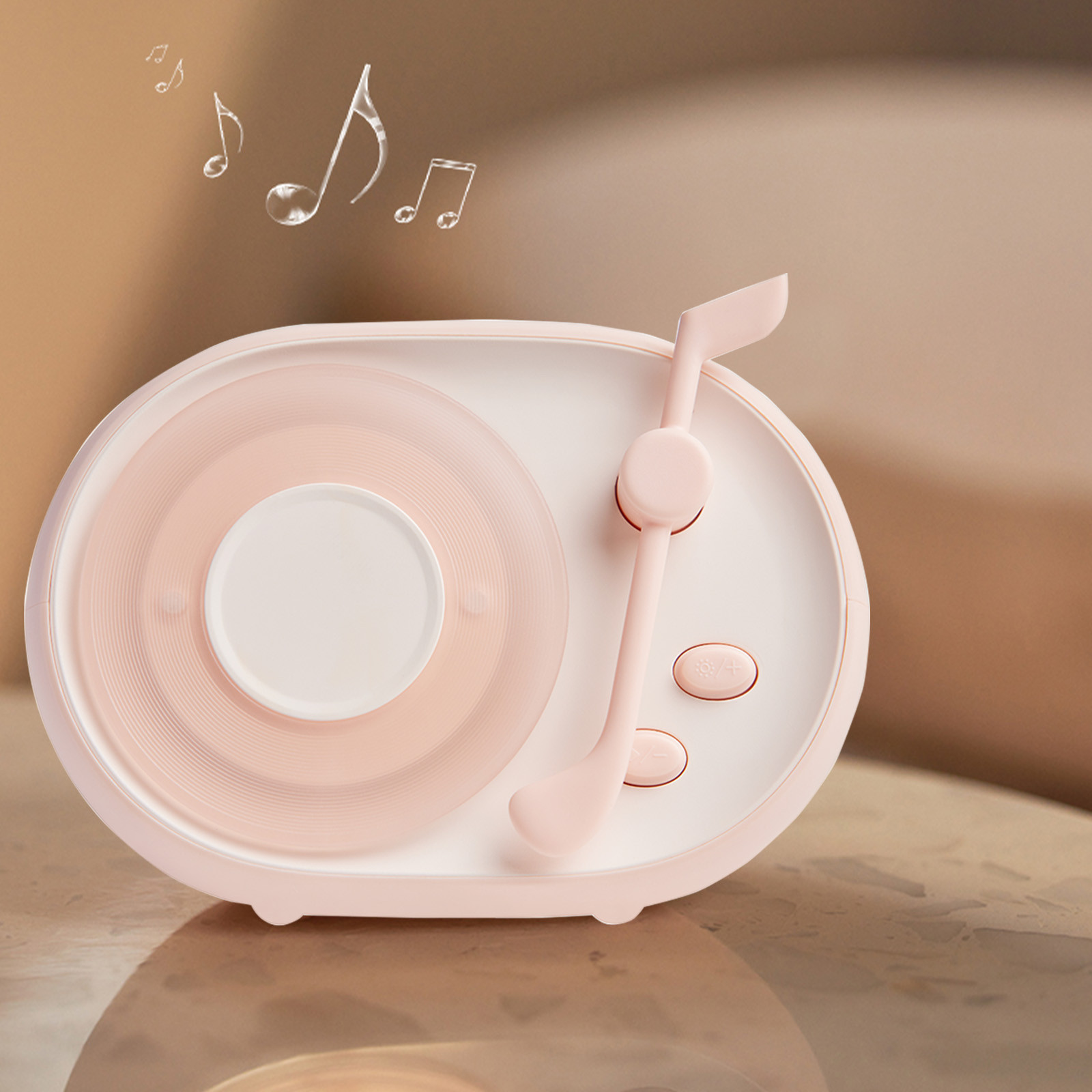 COM1950s Bluetooth Speaker with Flowing Light Effects,Desktop Mood Lighting Wireless Speaker,Portable 5.1 Inch Bluetooth 5.3 Sound System with 10H Playtime for Home Office Party Decor