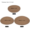 thumbnail image 2 of Uxcell 8" 10" 12" Round Plant Coasters Felt Reversible Pad Mat, Brown 9in1 Set, 2 of 5