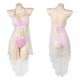 thumbnail image 3 of Traje de baño de Cosplay de Aerith de Final Fantasy 7, disfraz para mujeres y niñas, conjunto de bikini de dos piezas, traje de fantasía para Halloween, 3 of 5
