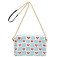 thumbnail image 2 of FORMRS Women Crossbody Purse with Chain Strap Vegan Leather Shoulder Handbag, Light Blue Checkered Heart, 2 of 7