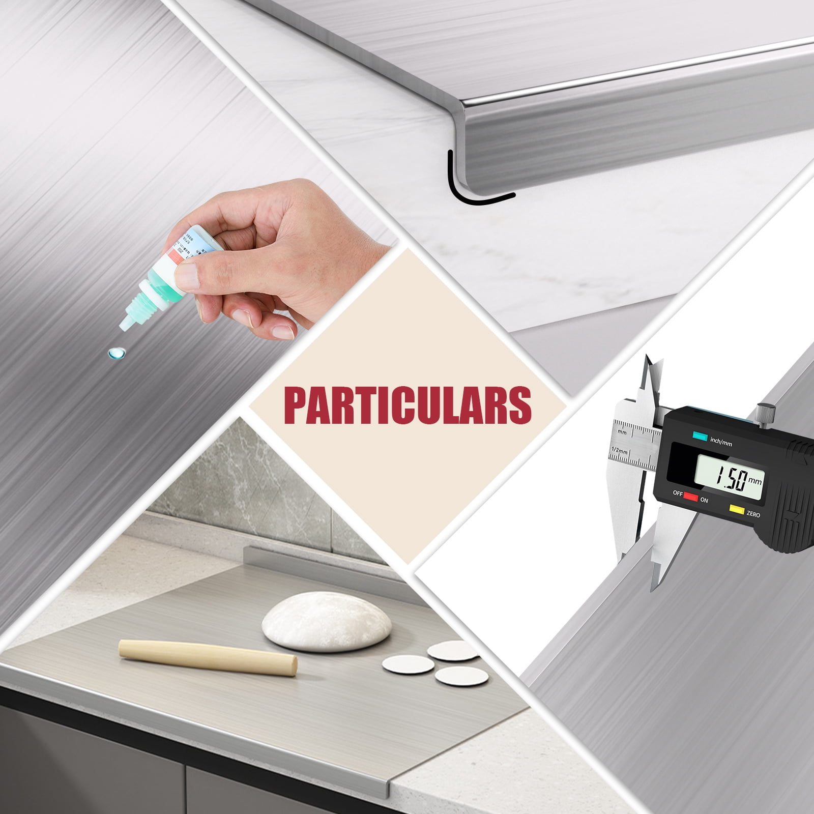 Large Stainless Steel Cutting Boards for Kitchen, Cutting Board for Meat, Fruits, Vegetables, Bread