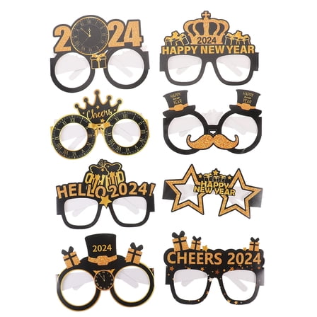 WORGEOUS  New Year Glasses Favors Paper Eyeglasses Christmas Decor Presents