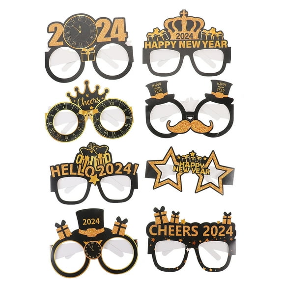 WORGEOUS  New Year Glasses Favors Paper Eyeglasses Christmas Decor Presents