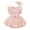 Red, variant on Baby Girl Floral Romper Tulle Skirt Bow Headband Baptism Outfit 0-24M