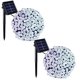 thumbnail image 1 of Juego de 2 luces solares navideñas de cadena, 200 LED, 72,2 pies, impermeables, 8 modos de luces solares para exteriores para jardín, patio, fiesta, árbol, boda, decoraciones navideñas, 1 of 5
