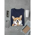 thumbnail image 3 of Corgi Eating Ramen T-Shirt Men -Image by Shutterstock, Male 4X-Large, 3 of 4