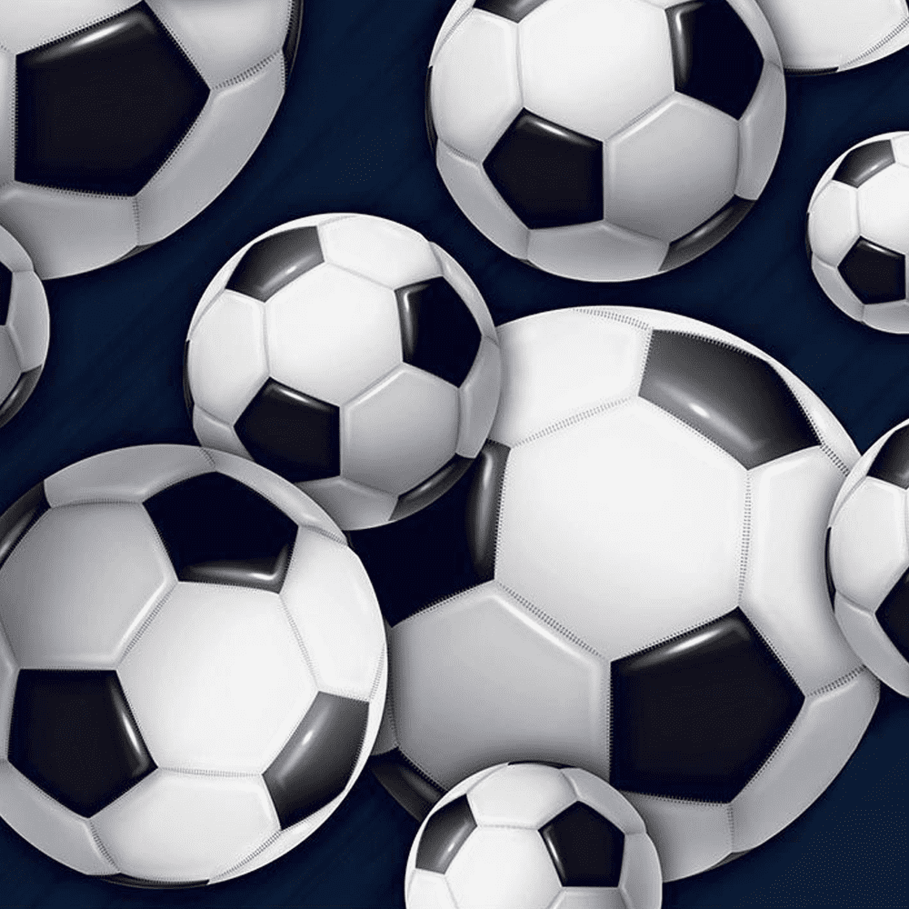 Soccer Balls cotton fabric By the Yard 56 wide Foust Textiles