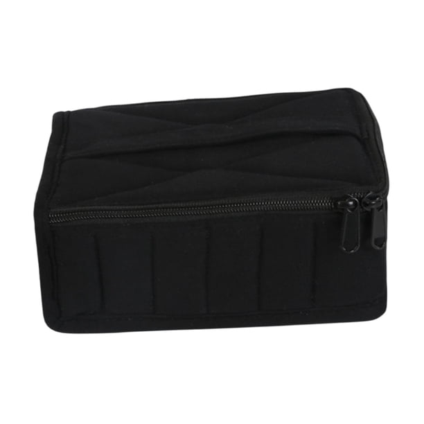 Estuche de transporte de aceites esenciales, bolsa de almacenamiento de esmalte de uñas, organizador portátil, Perfume, 30 rejillas para salón, viaje, Negro
