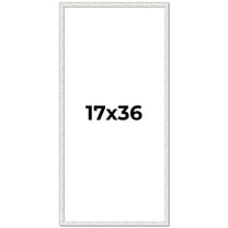 17x36 Frame White Real Wood Picture Frame Width 0.75 inches | Interior Frame Depth 0.5 inches |