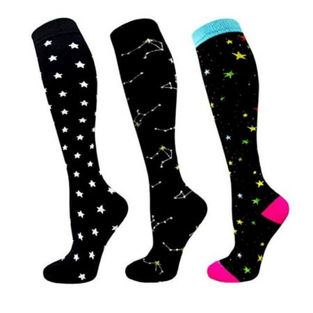 3 Pairs Compression Socks (20-30mmHg) For Women&Men - Best for